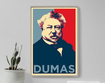 Alexandre Dumas Original Art Print - Photo Poster Gift Wall Home Decor - Hope Père Alexander The Count of Monte Cristo