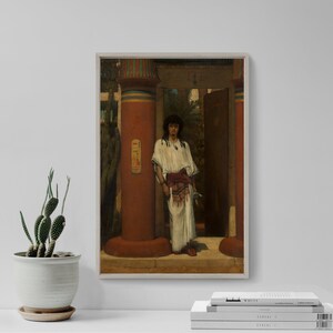 Lawrence Alma-Tadema - An Egyptian in a Doorway (1865) - Classic Painting Photo Poster Print Art Gift Wall Decor Museum Giclee