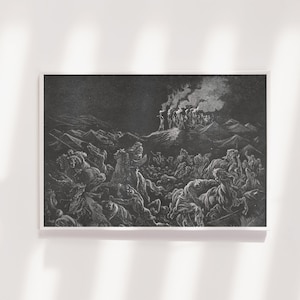 Gustave Dore - The Midianites are Routed (1866) - Drawing Photo Poster Print Art Gift Museum Gallery Giclee Bible