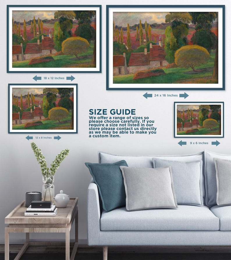 Paul Gauguin - A Farm in Brittany (1894) - Reproduction of a Classic Painting - Photo Poster Print Art Gift image 5