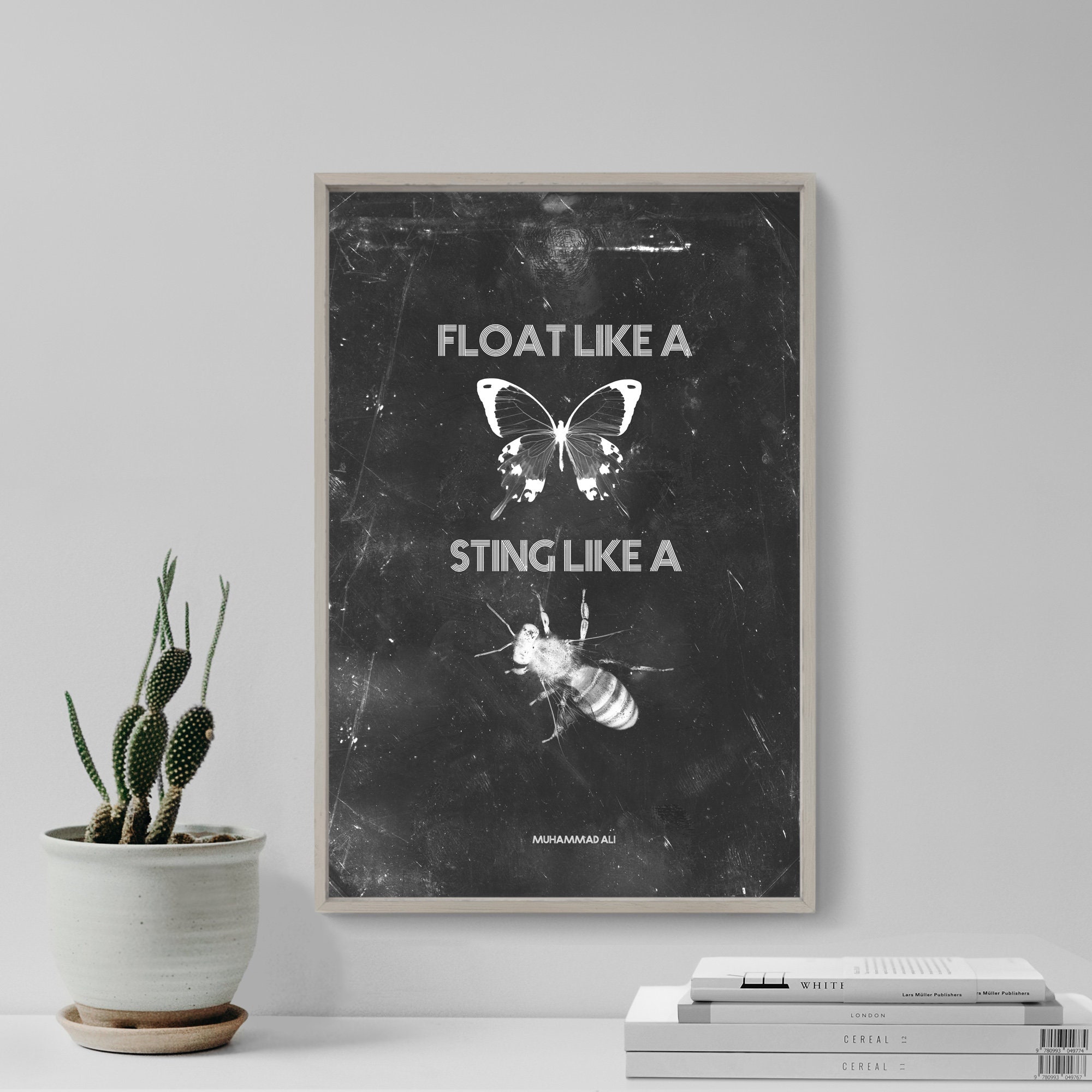 Beautiful Boxing Art Print Quote Float Like A Butterfly Etsy New Zealand