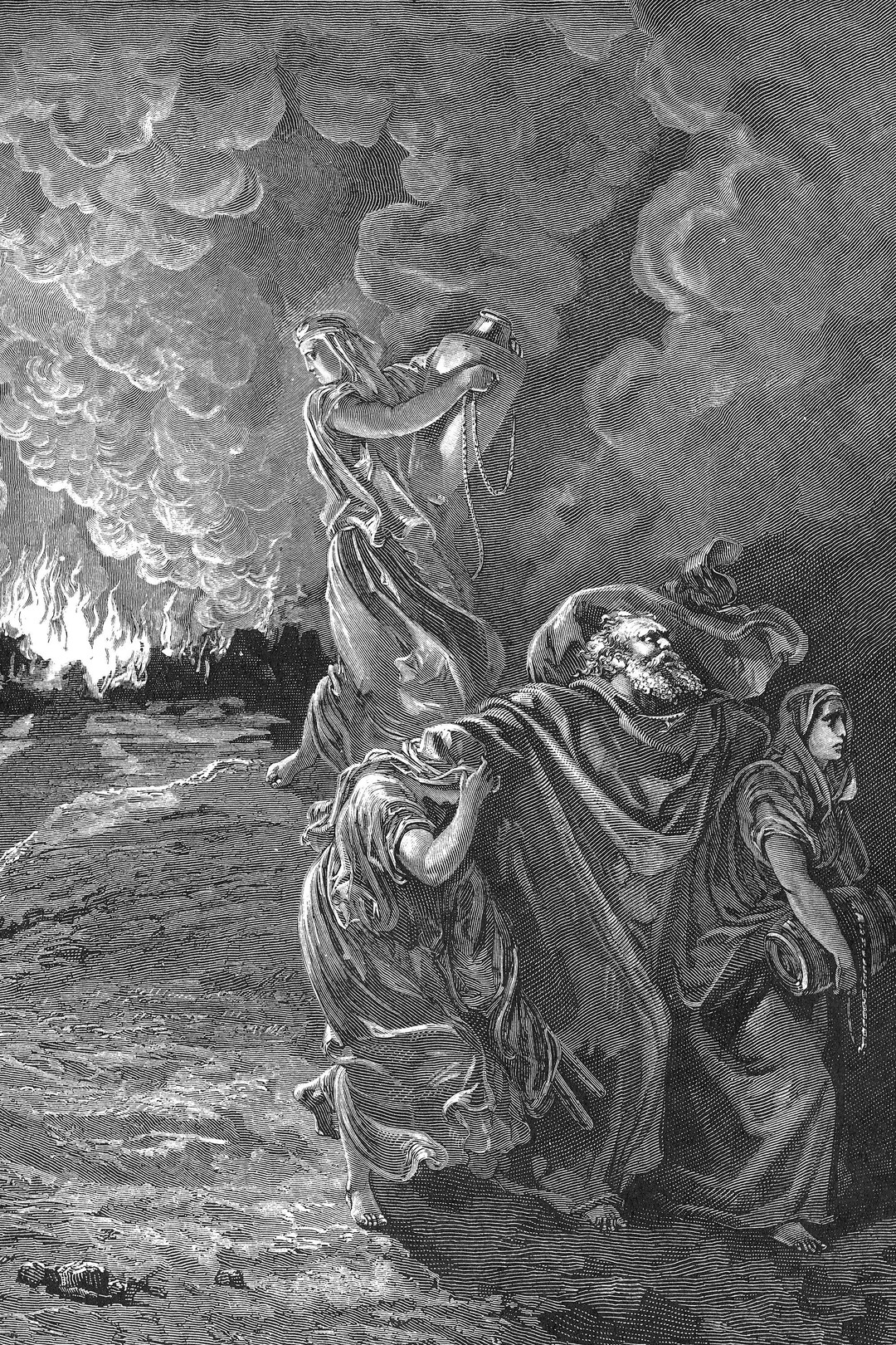 Gustave Dore Lot Flees as Sodom and Gomorrah Burn 1866 - Etsy UK