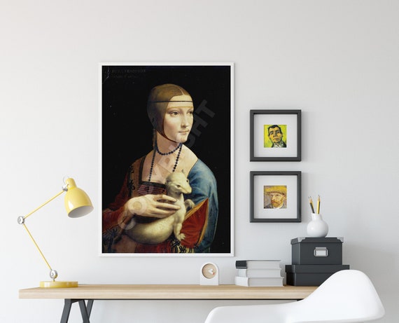 My own reproduction of painting Lady with an Ermine by Leonardo da