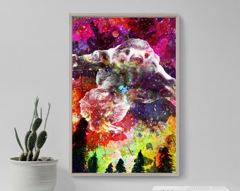 Sengångare Original Konsttryck - COLOURBURST - Vacker Fotoposter Väggdekor - Sengångare Gåva, Sengångarkonst, Sengångare Poster, Sengångare Tryck Tvåtåig Tre