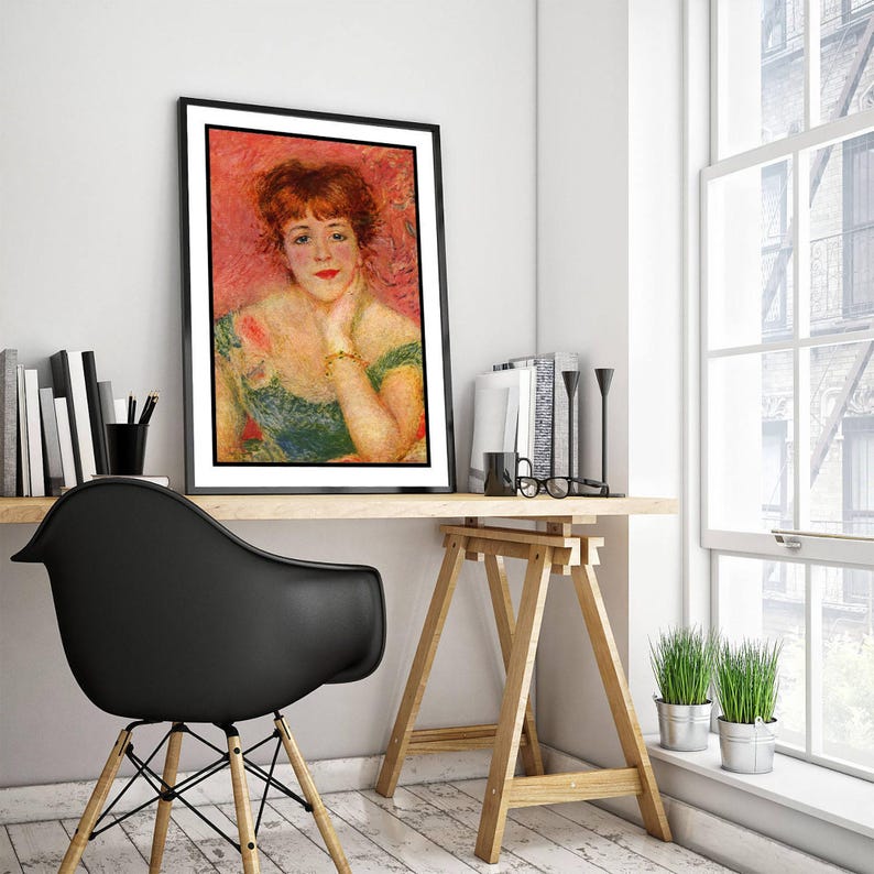 Pierre-Auguste Renoir - Portrait of Actress Jeanne Samary (1877) - Giclee Art Print Painting Photo Poster Museum Fine Gift Home Wall Décor image 3