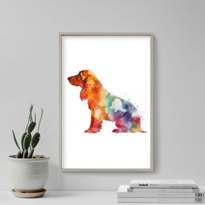 Aquarelle animal basset fauve de Bretagne - affiche impression d'art - décoration murale giclée de qualité musée