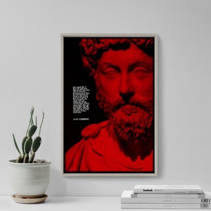 Marcus Aurelius Original Art Print - Photo Poster Gift Wall Decor Quote - Stoic Stoicism Philosophy Philosopher Live a good life Motivation