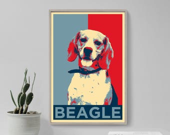 Beagle Original Art Print - Poster Photo Gift Wall Home Decor - Animal Lover Man's Best Friend Dog