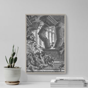 Gustave Dore - The Death of Samson (1866) - Drawing Photo Poster Print Art Gift Museum Gallery Giclee Bible