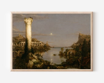 Thomas Cole - The Course of Empire - Desolation (1836) - Classic Painting Photo Poster Print Art Gift Wall Art Home Decor