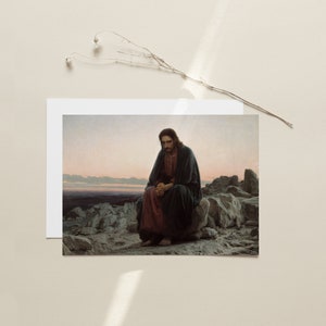 Ivan Kramskoi - Christ in the Desert (1872) - Painting Photo Poster