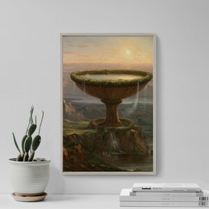 Thomas Cole - The Titans Goblet (1833) - Classic Painting Photo Poster Print Art Gift Wall Art Home Decor - The Holy Grail  Giant Cup