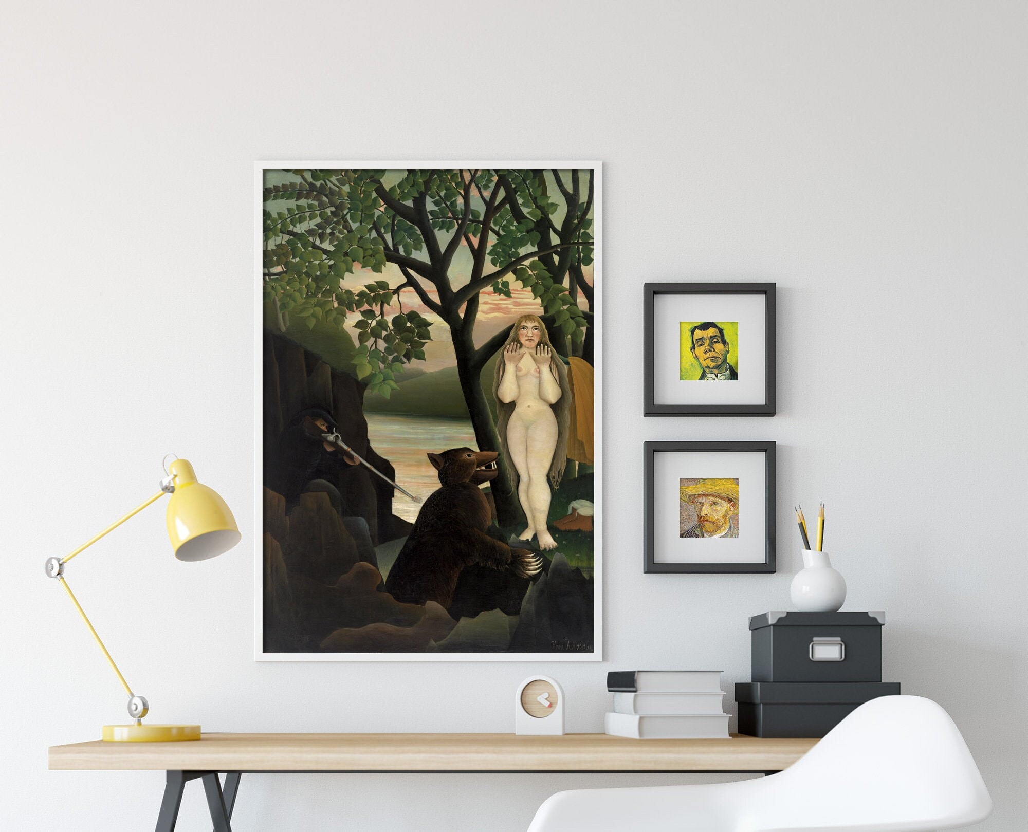 Henri Rousseau - Unpleasant Surprise (1901) - Classic Painting