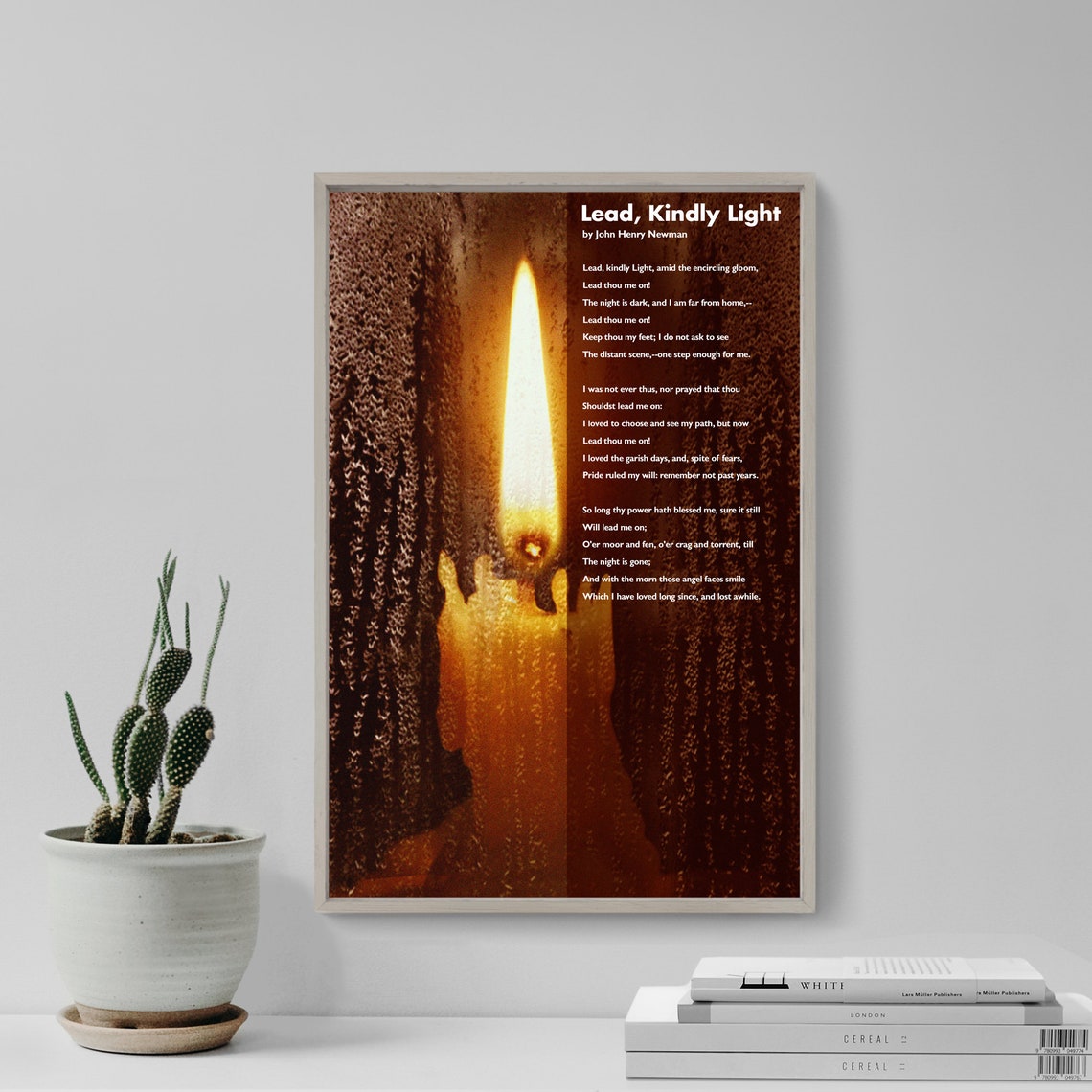 Lead Kindly Light Poem by John Henry Newman Art Print Etsy New Zealand