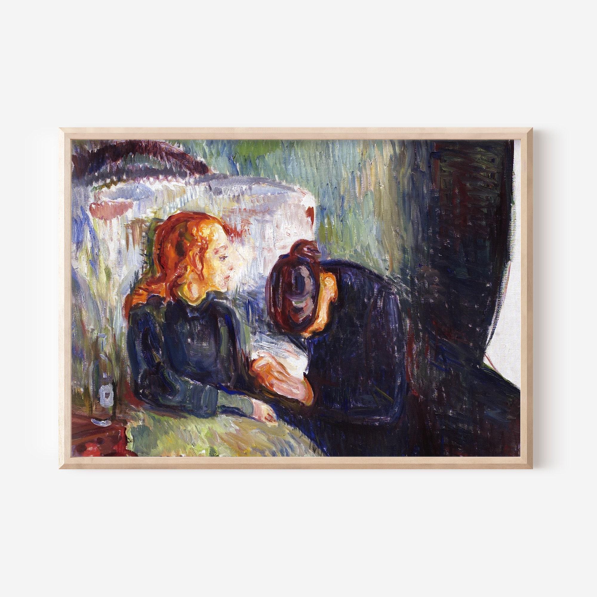 エドヴァルド・ムンク - 病める子供 (1907) - 絵画写真ポスター