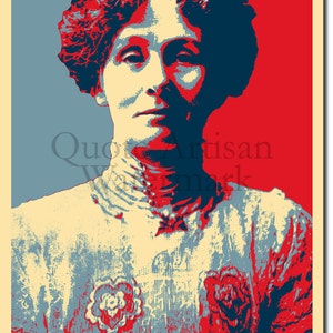 Emmeline Pankhurst Original Art Print - Photo Poster Gift - Feminist ...