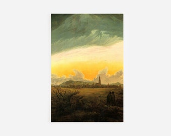 Caspar David Friedrich - Neubrandenburg (1817) - Art Print Poster Painting - Museum Quality Giclee Home Wall Décor