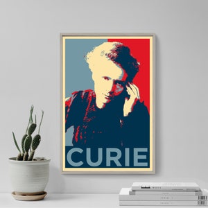 Marie Curie Original Art Print - Photo Poster Gift Home Wall Decor Hope - Chemistry