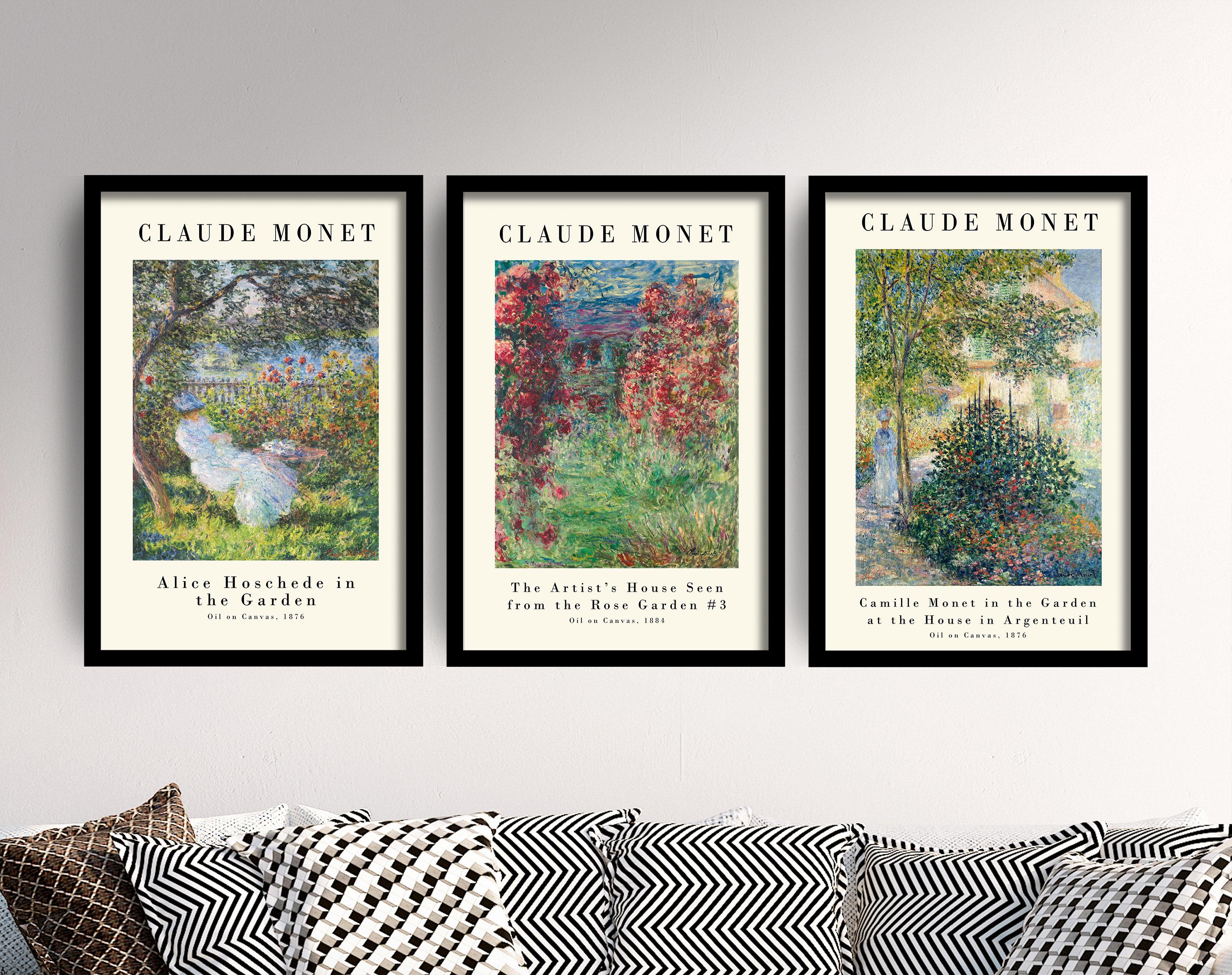 Monetti Collection Set of Three Claude Monet Prints - the Ladies Collection - 3 Paintings ...