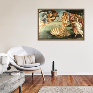 Sandro Botticelli - The Birth of Venus (1484) - Reproduction of a Classic Painting - Photo Poster Print Art Gift image 2