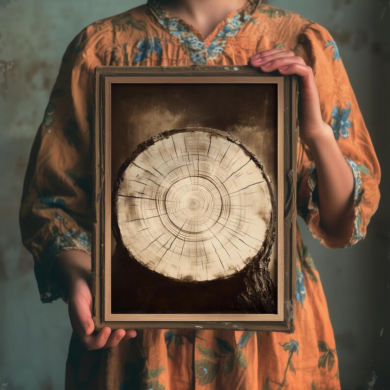 Tree Rings Stumps Painting V3 - Natural Pattern Art Print - Photo ...