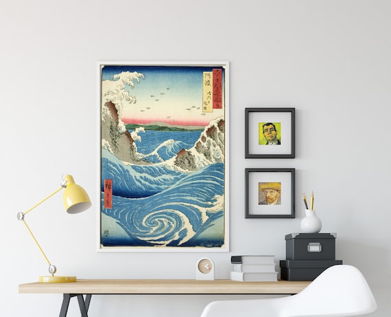 Utagawa Hiroshige - Whirlpool, Awa Province (1853) V2