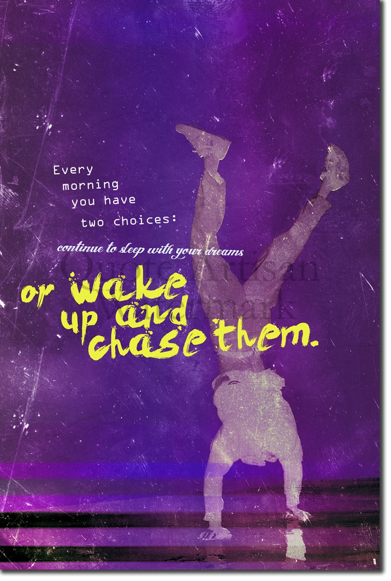 JUDO MOTIVATIONAL PHOTO PRINT 09 /"WAKE UP AND CHASE/" MOTIVATION QUOTE POSTER