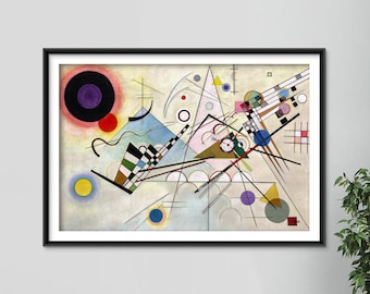 Wassily Kandinsky - Composition 8 / VIII (1923) - Painting Photo Poster Print Art Gift, Abstract Art, Minimalist Art, Abstract Painting