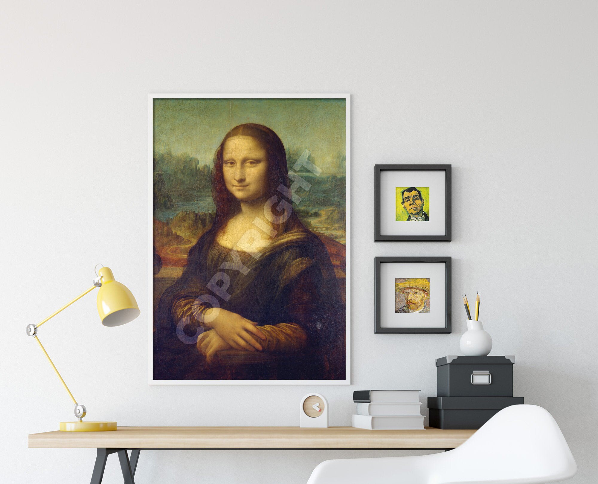 レオナルド・ダ・ヴィンチ - モナ・リザ (1503) - 古典絵画の複製