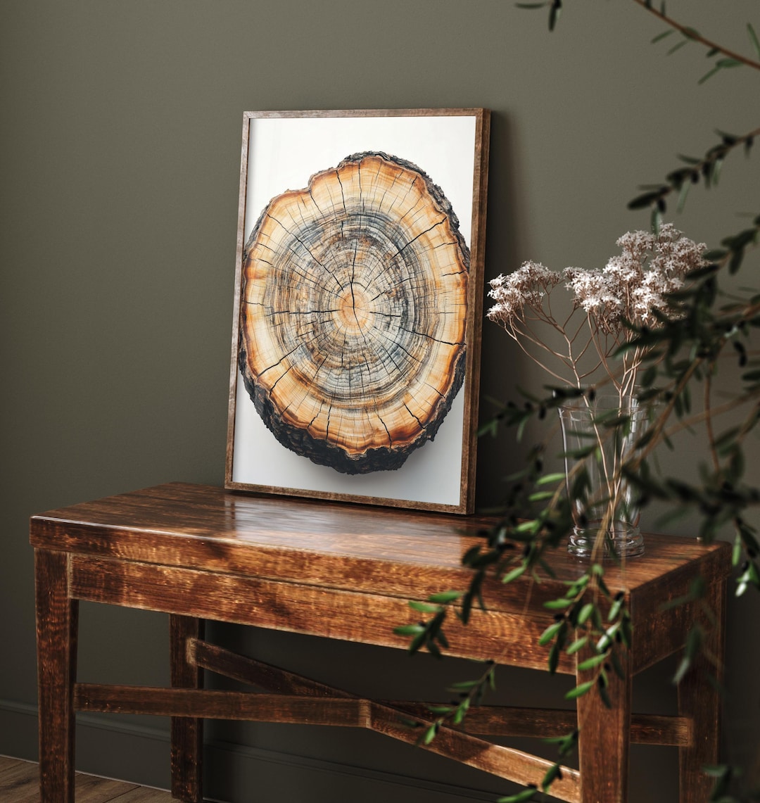 Tree Rings Stumps Painting V8 - Natural Pattern Art Print - Photo ...
