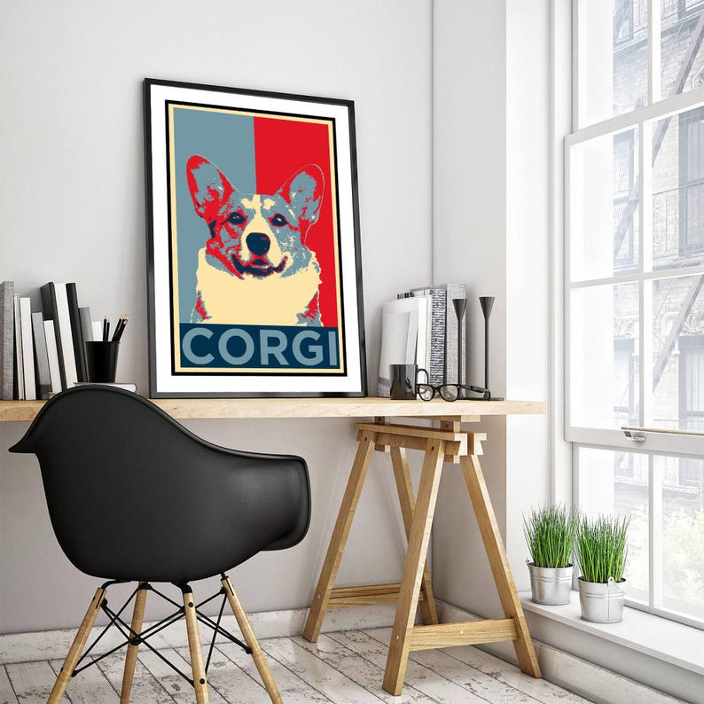 Corgi Original Art Print - Poster Photo Gift Wall Home Decor - Animal ...