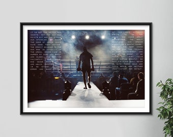 Theodore Roosevelt - The Man in the Arena - Boxing Edition - Poster Original Art Print Photo Wall Home Decor - MMA BJJ Fighting Motivation