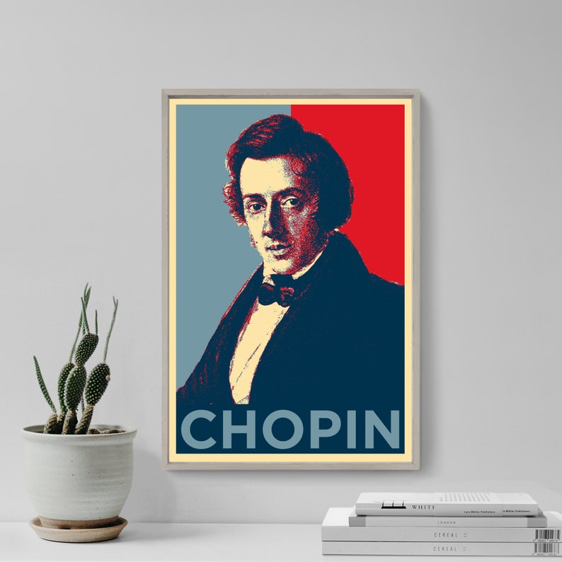 Frederic Chopin Original Art Print Photo Poster Gift Composer Musician Classical Music Frédéric Chopin image 1