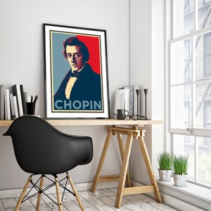 Frederic Chopin Original Art Print Photo Poster Gift Composer Musician Classical Music Frédéric Chopin image 3