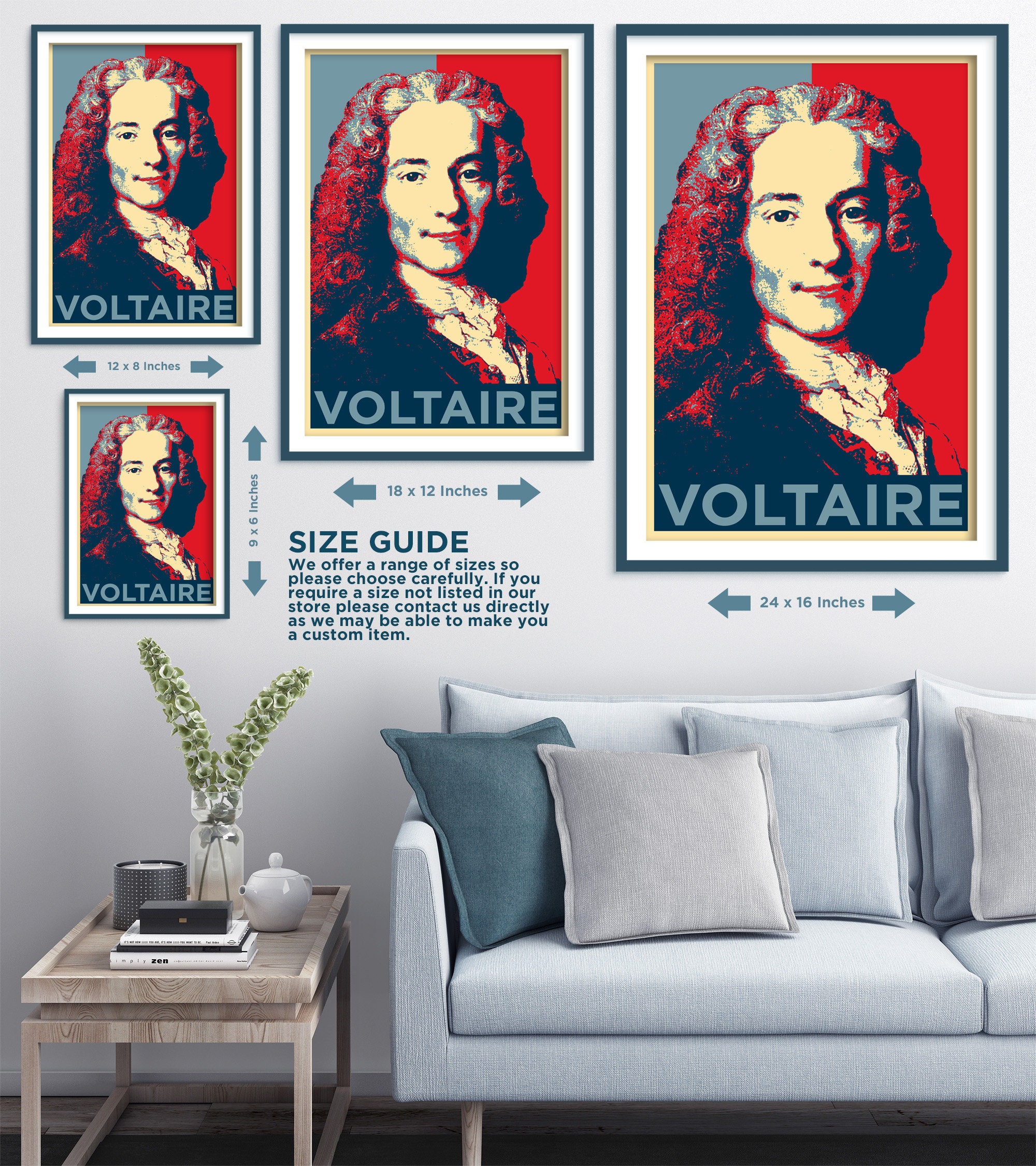 Voltaire Original Art Print Photo Poster Gift Wall Decor Etsy UK
