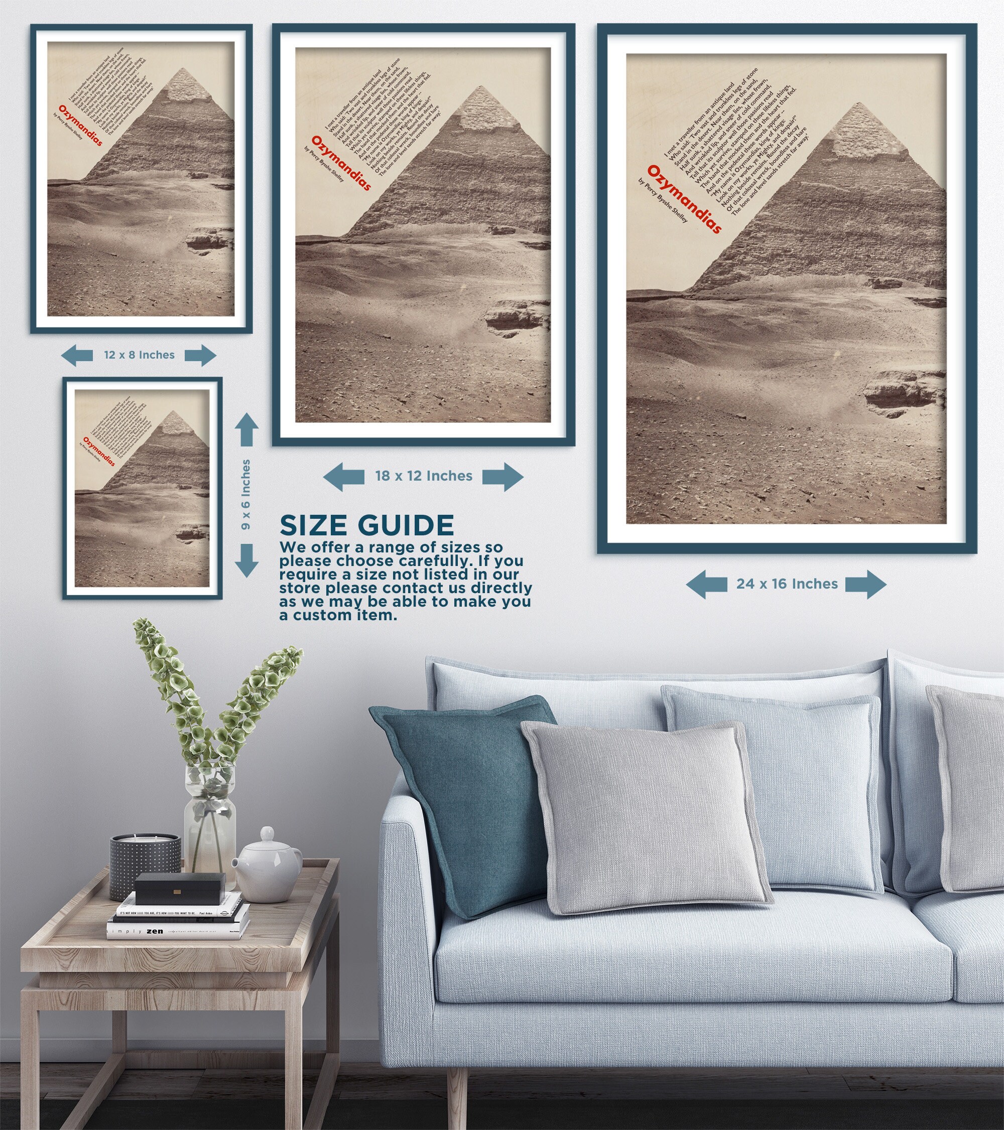 Ozymandias Poem by Percy Bysshe Shelley The Pyramid / Sphinx | Etsy