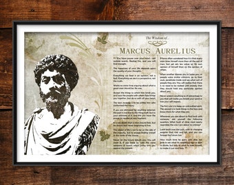 Marcus Aurelius Greatest Quotes - Photo Poster Art Gift Wall Home Decor Stoic Meditations