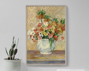 ピエール・オーギュスト・ルノワール展ポスター - 花瓶の春の花