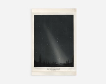 Etienne Leopold Trouvelot - The Zodical Light (1882) Art Print Photo Poster Gift Wall Home Decor Giclée Museum Astronomy Zodiac Stars