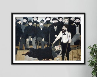 Horace Pippin - The Trial of John Brown (1942) - Reproduction of a Classic Painting - Photo Poster Print Art Black Artist Virginia