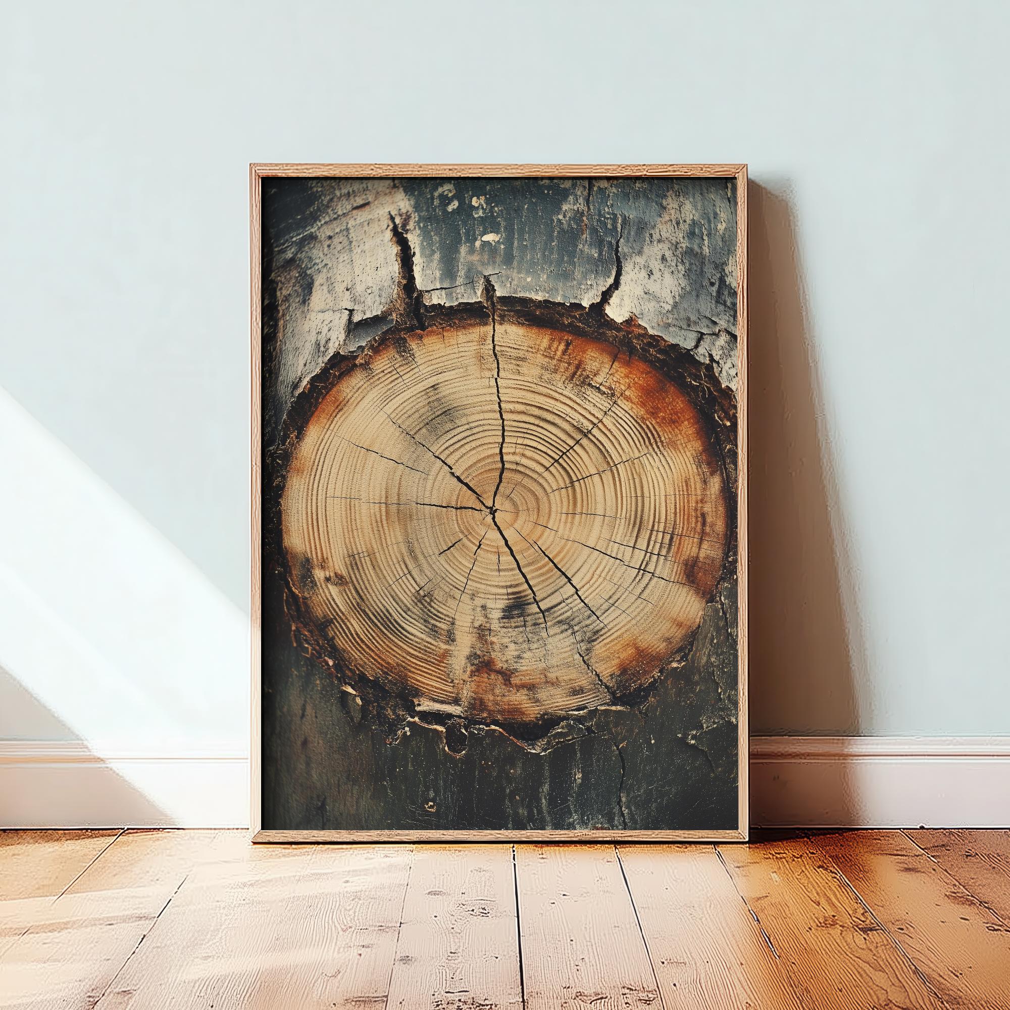 Tree Rings Stumps Painting V7 - Natural Pattern Art Print - Photo ...