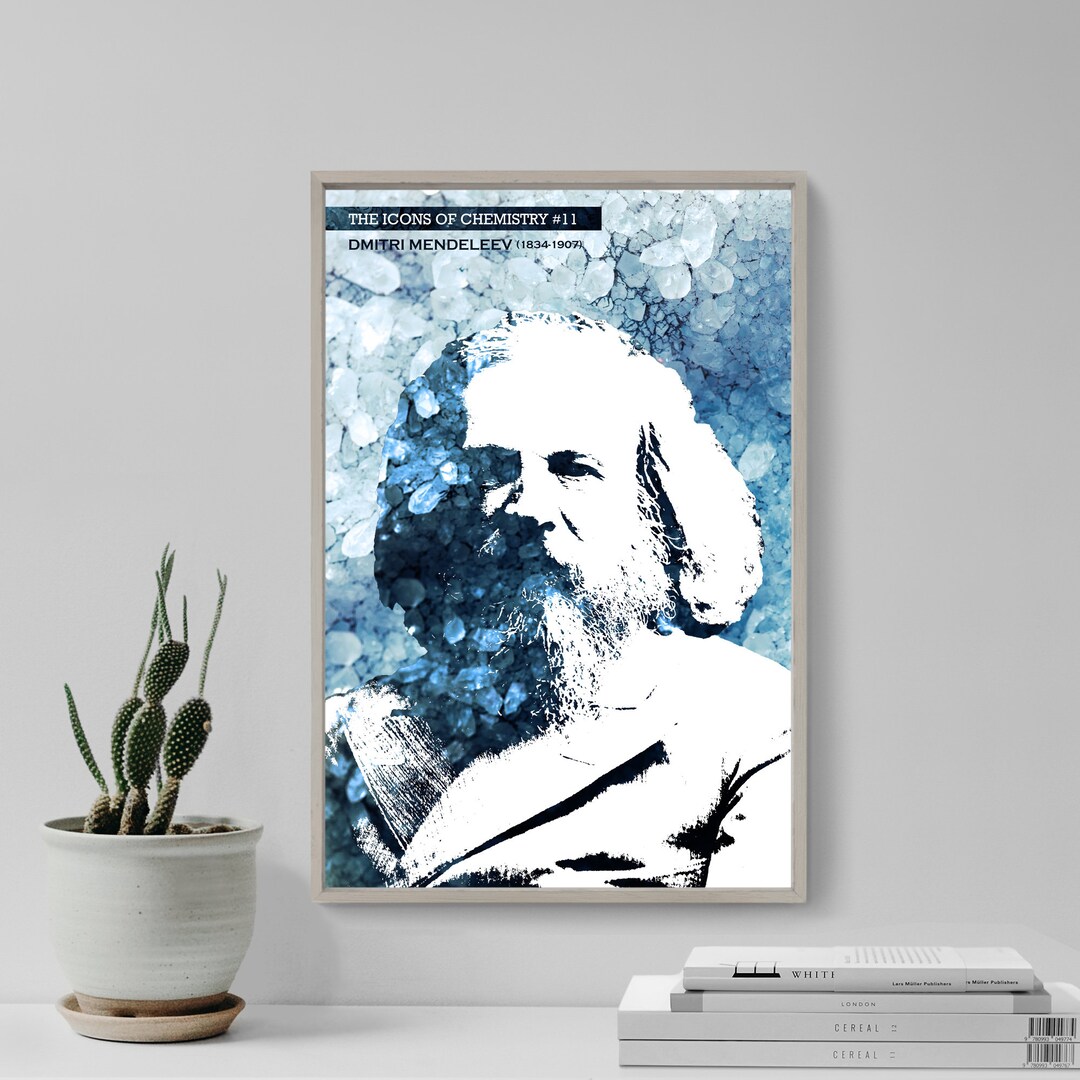Dmitri Mendeleev - the Icons of Chemistry #11 - Art Print Poster Wall ...