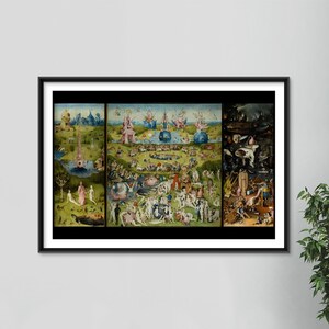 Hieronymus Bosch - The Garden of Earthly Delights (1505) - Classic Painting Photo Poster Print Art Gift Wall Home Decor Eden Pleasure