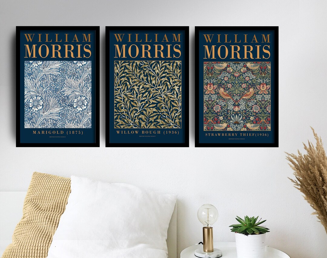 William Morris Print Set of Three, Art Nouveau, Botanical Prints ...