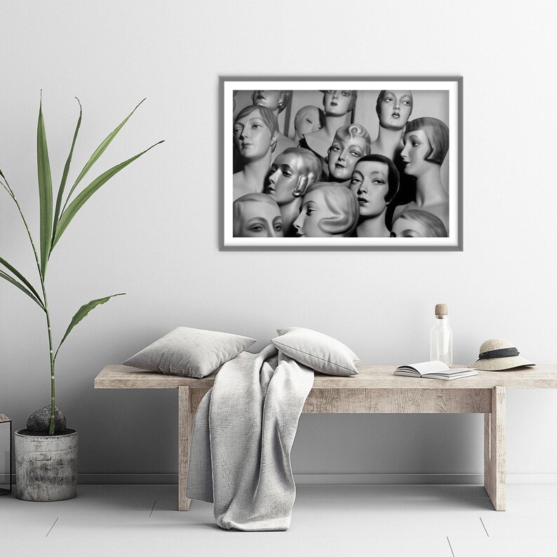 Mannequin Heads (1920) - Vintage Photograph, Photo, Poster, Print, Art Gift, Decor 1920s Fashion - Fashion Wall Art - Fashion Art - 1930s image 2