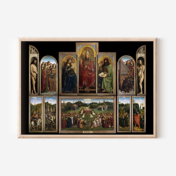 Jan Van Eyck - Ghent Altarpiece (1432) - Painting Photo Poster Art Print Gift Home Wall Décor Museum Giclée