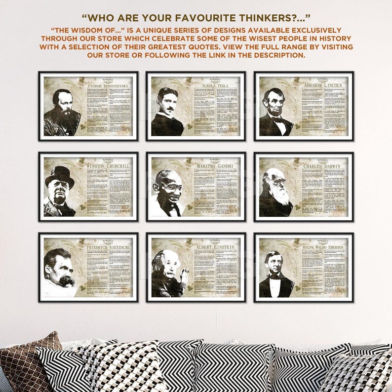 The Wisdom of Epicurus - Original Art Print Featuring His Greatest Quotes - Photo Poster Gift Poet Philosophy Greek Philosopher image 7