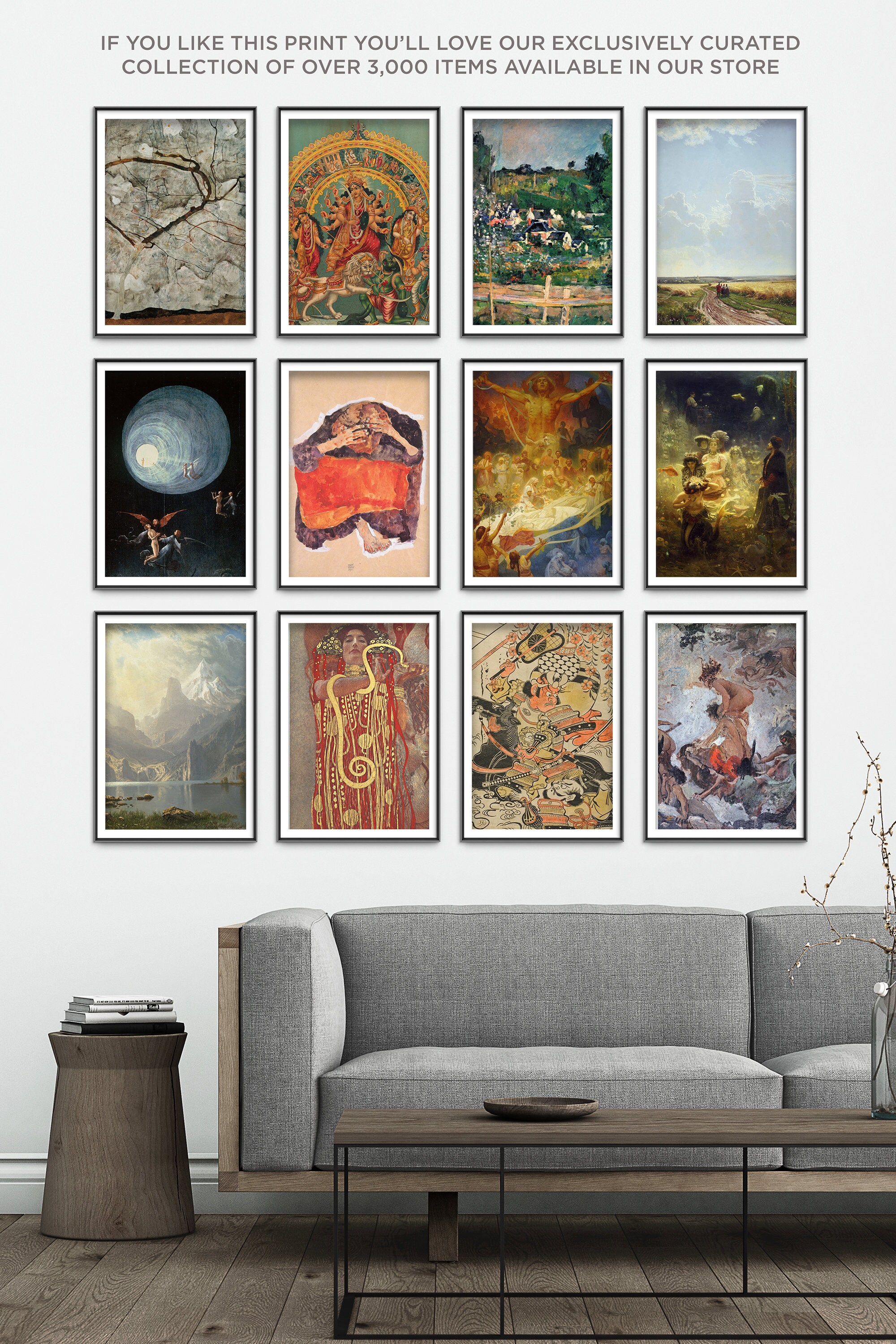 エゴン・シーレ - 秋の木、空気を揺らす / 冬の木（1912年