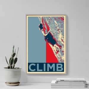 Rock Climbing Original Art Print - Photo Poster Gift Wall Home Decor - Bouldering Mountain Mountaineering Alpine Mount Everest