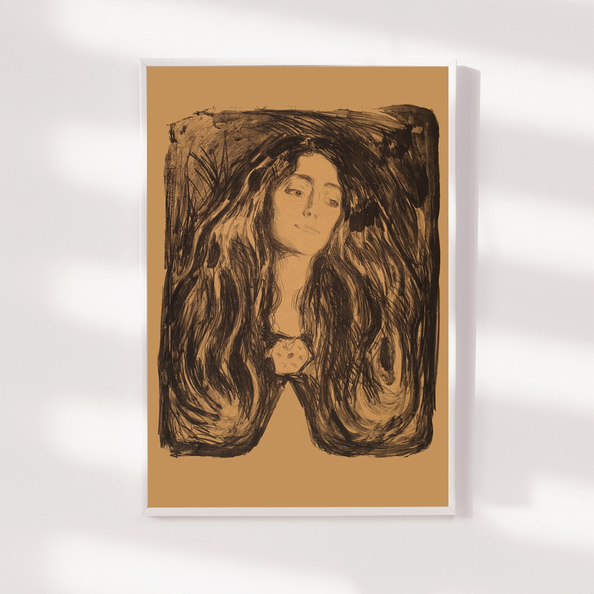 Edvard Munch Exhibition Poster The Brooch. Eva Mudocci Print -  Portugal